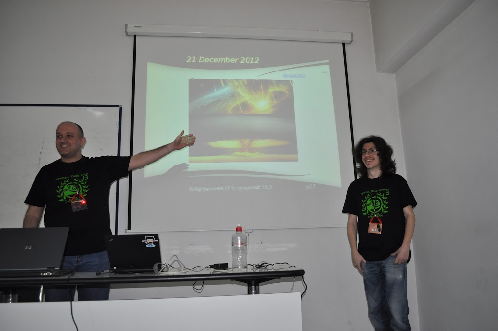 Efstathios Iosifidis and I, presenting E17
