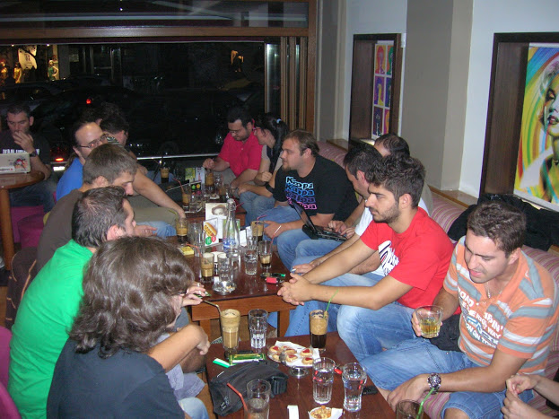Local FOSS enthusiasts, celebrating the Gnome Release